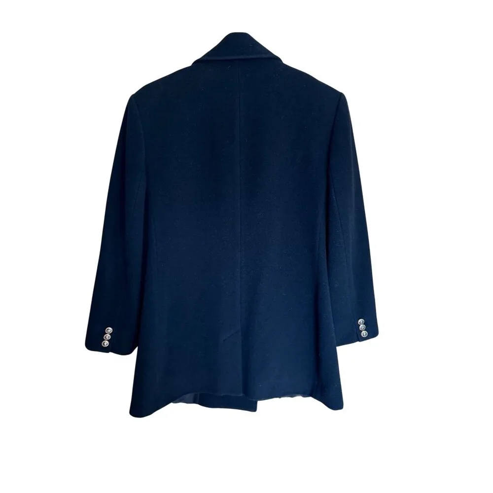 Pendleton Vintage Womens Size 8 Black Wool Cashmere Blend Pea Coat - Picture 2 of 9